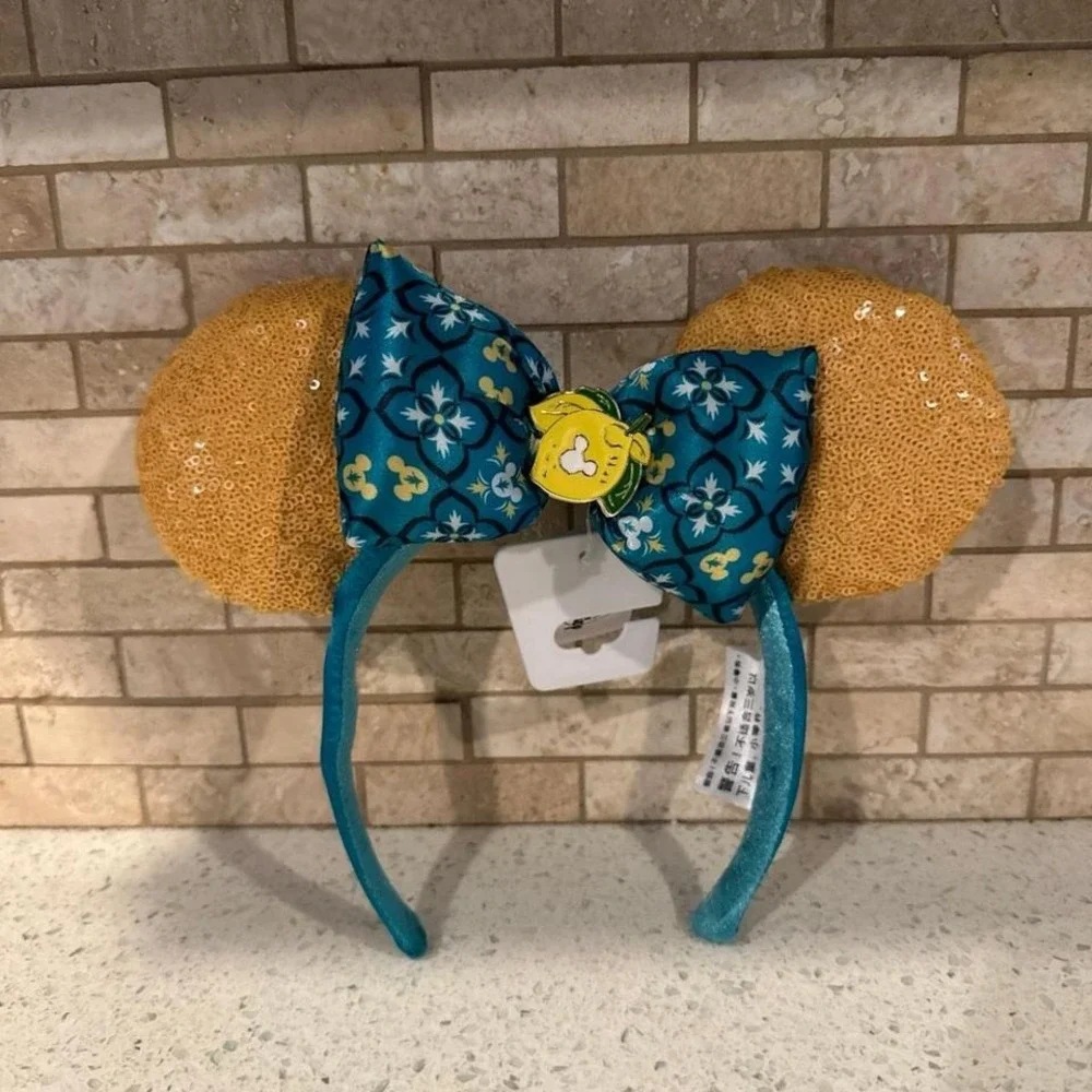 Disney Parks Limoncello Epcot Italy Pavilion Minnie Lemon Ears Headband NEW b123